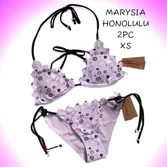 Marysia Honolulu Triangle Bikini Set in Purple XS - Picture 2 of 16